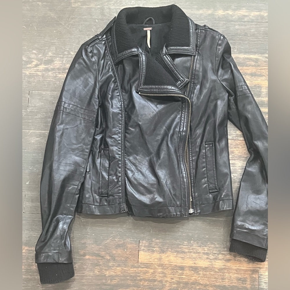 Free People faux leather jacket